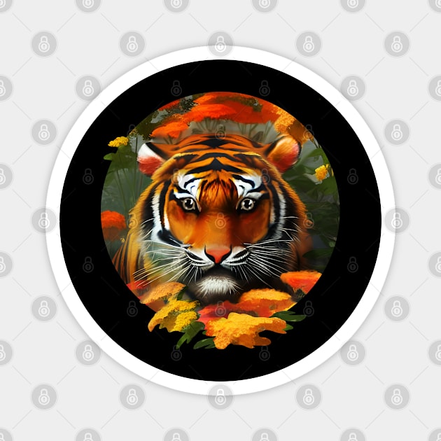 Tiger Magnet by Petit Faon Prints